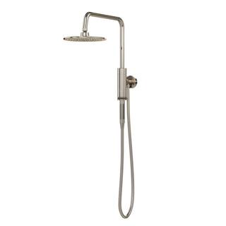 PULSE Showerspas 1-spray 8 in. Dual Shower Head and Handheld Shower Head with Low Flow in Brushed-Nickel 1052-BN-1.8GPM