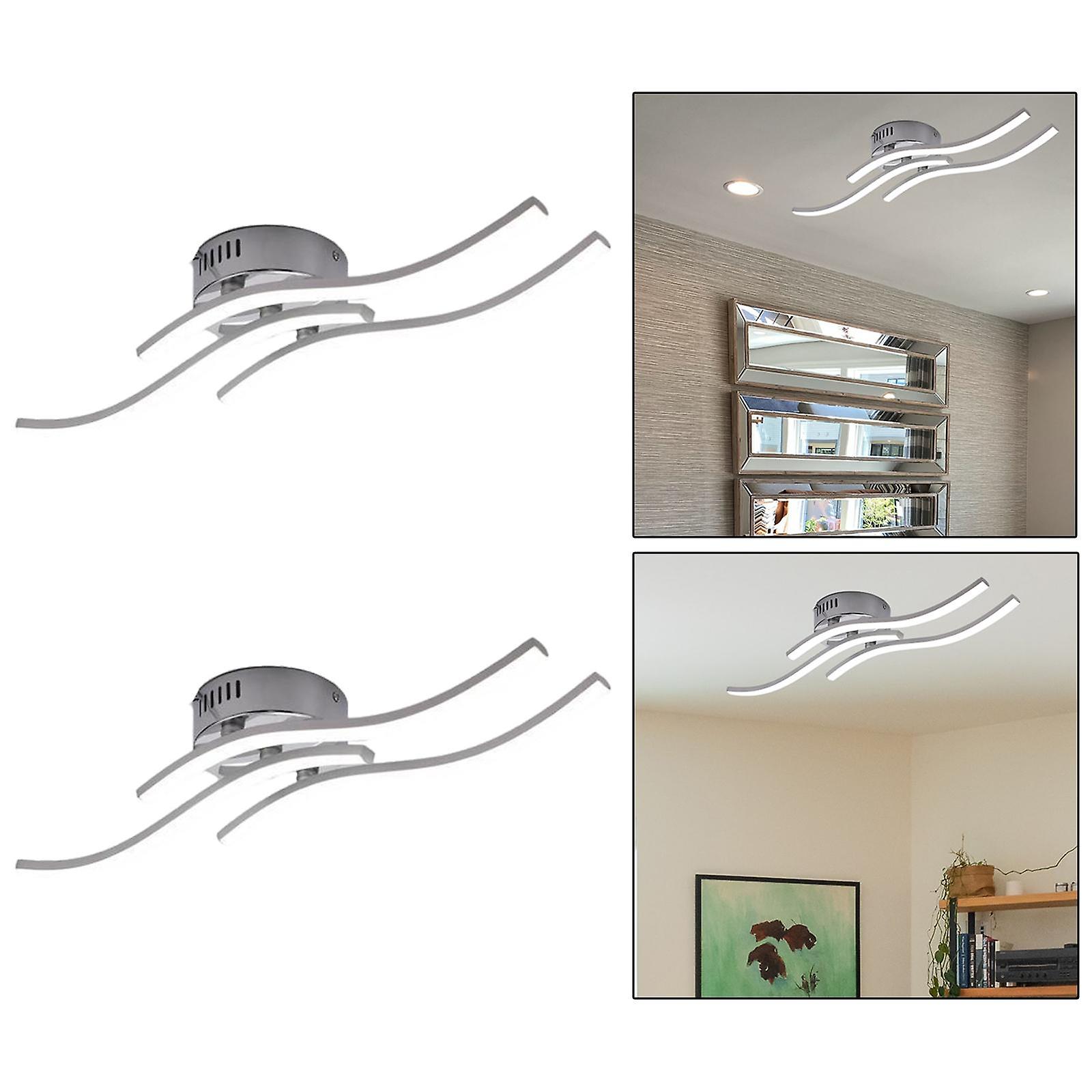 2pcs Modern Mount Ceiling Lamp Fixture Light For Apartment 18 W White Light