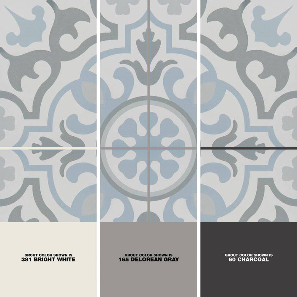 MSI Encaustic Blume 8 in. x 8 in. Matte Porcelain Patterned Look Floor and Wall Tile (5.16 sq. ft.Case) NHDBLU8X8