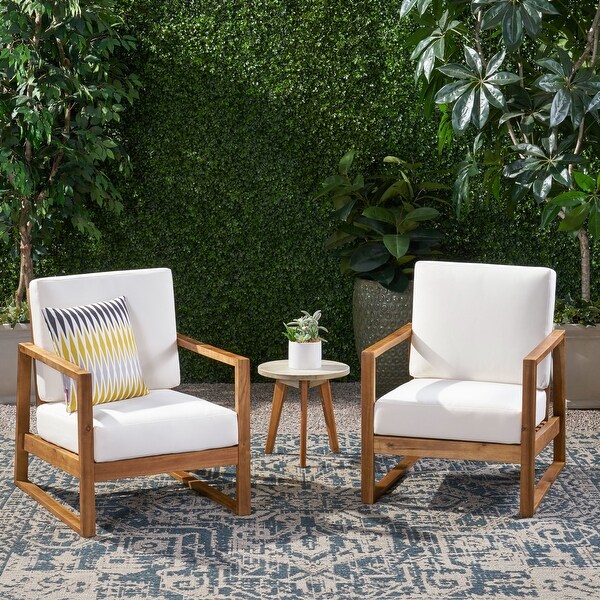 Belgian Outdoor Wood Club Chairs (Set of 2) by Christopher Knight Home