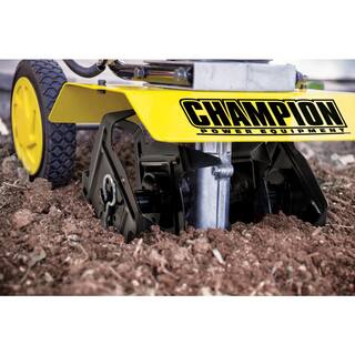 Champion Power Equipment 9.5 in. 43 cc 2-Stroke Portable Gas Garden Tiller Cultivator with Adjustable Depth 100882