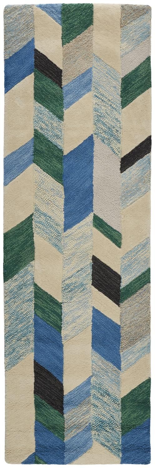 Elison Hand Tufted Green and Blue Rug by BD Fine