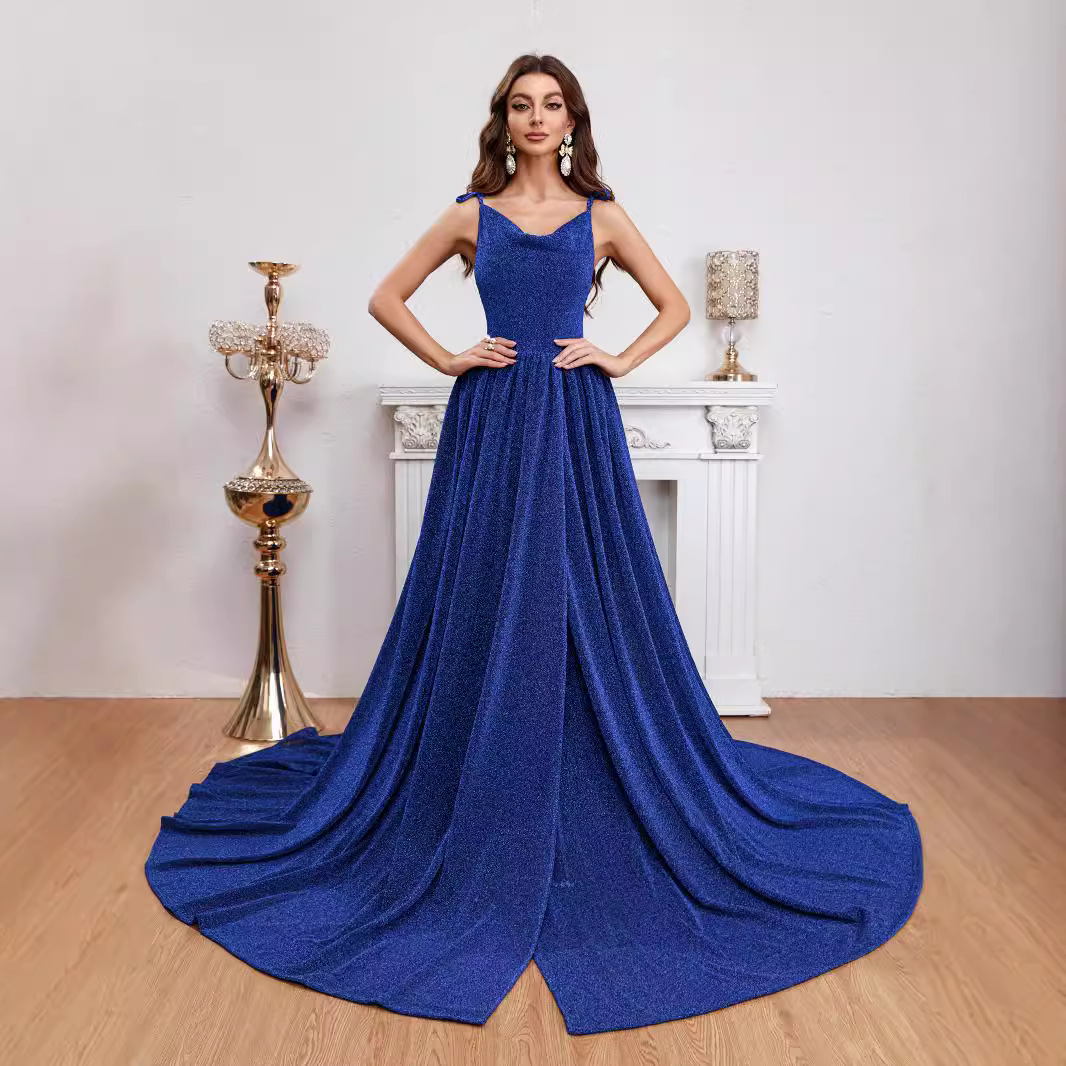 Evening dress wedding dress bridesmaid dress temperament banquet evening dress custom dress