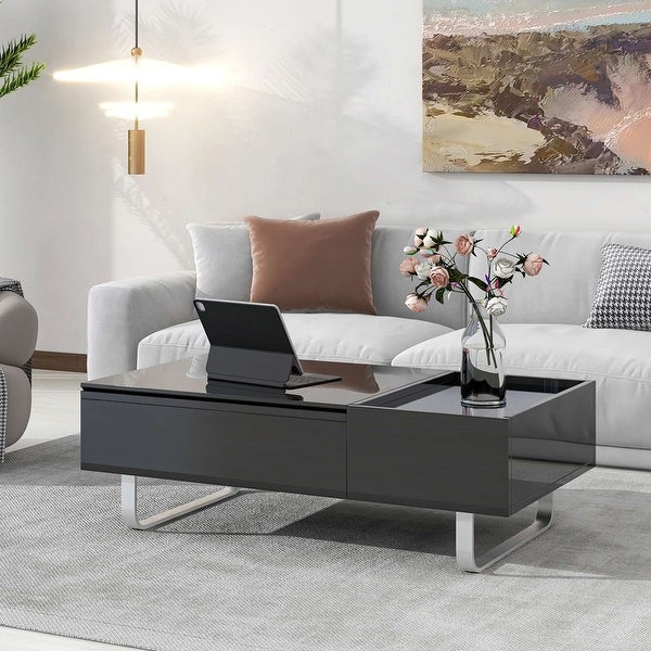 Multi-functional Coffee Table with Lifted Tabletop