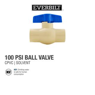 Everbilt 34 in. CPVC Solvent x Solvent Ball Valve 107-124EB