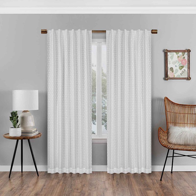 eclipse Absolute Zero Nora Crochet 100% Blackout 1-Panel Window Curtain