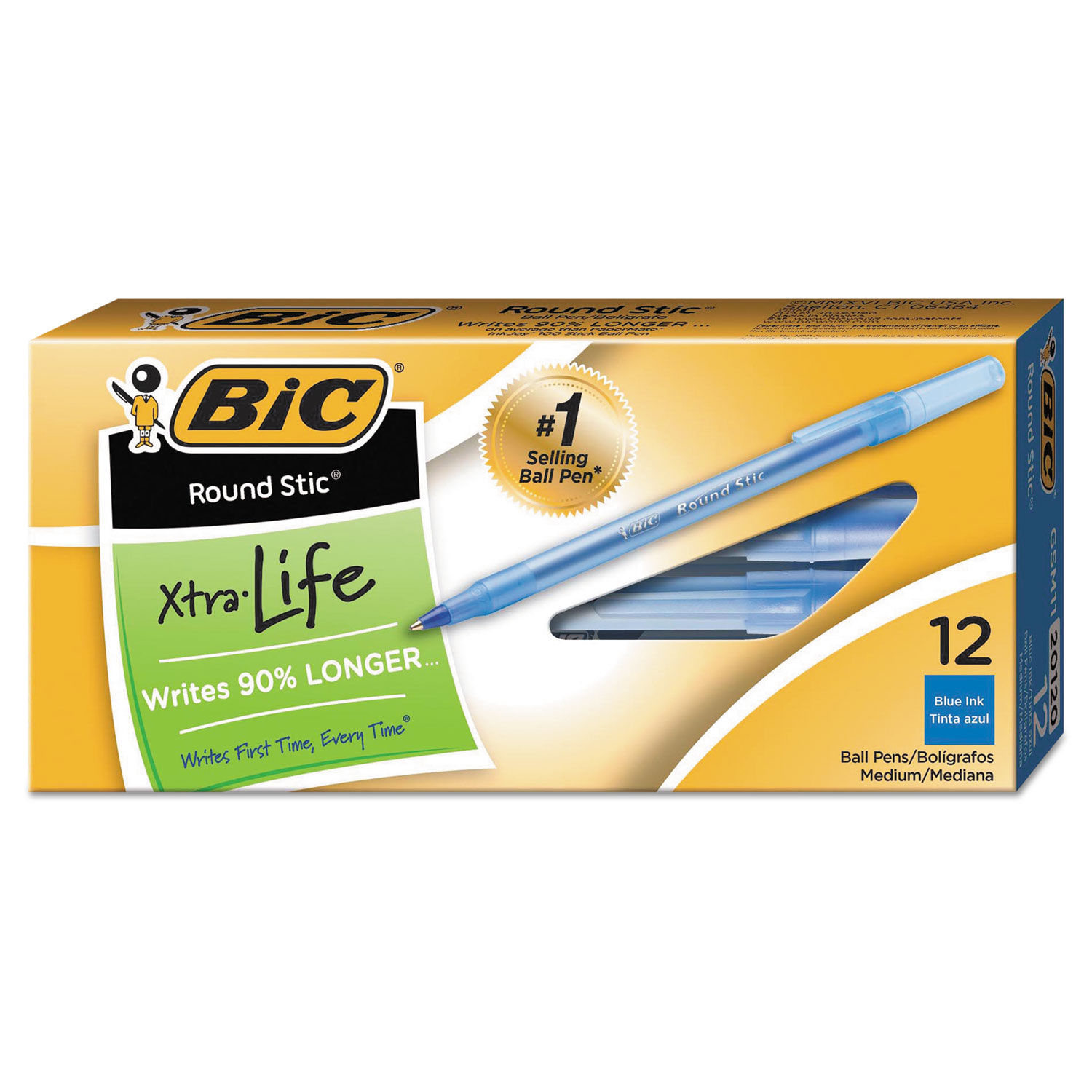 Round Stic Xtra Life Ballpoint Pen by BICandreg; BICGSM11BE