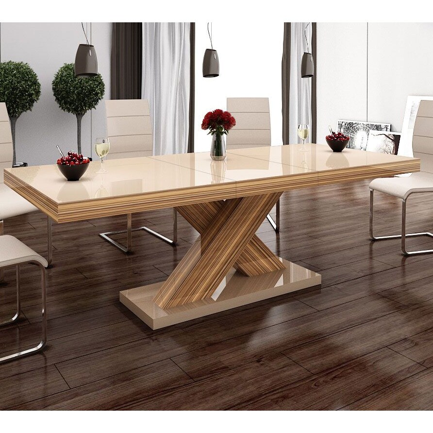 NONEX Modern Extendable X base Dining Table