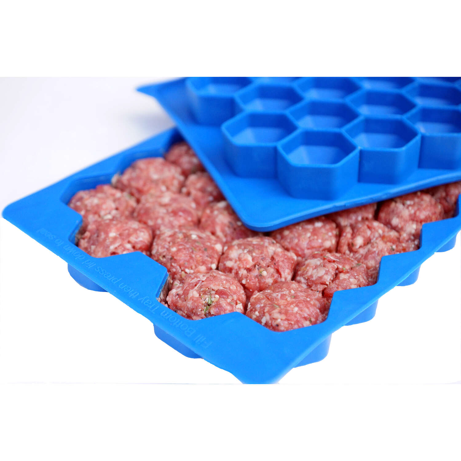 Shape + Store Meatball Master Blue Plastic Meatball Master 32 oz