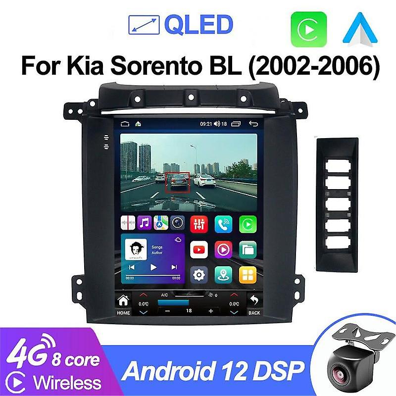 2din Radio Car Android Multimedia Player For Kia Sorento BL 2002 - 2006 Tesla Style 2 din Carplay