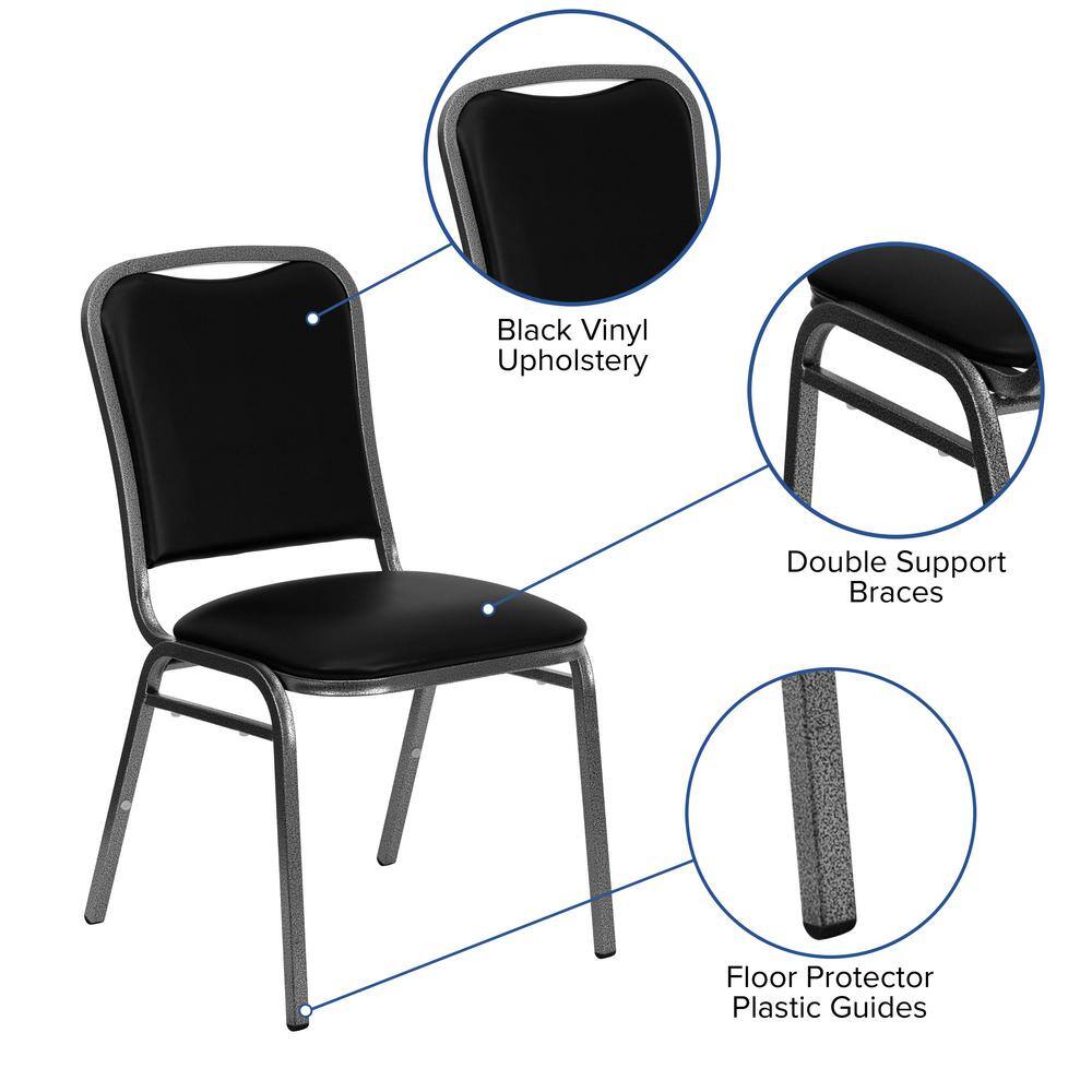 Carnegy Avenue Black Vinyl Banquet Chair CGA-FD-2723-BL-HD