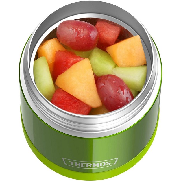 Thermos Funtainer 10 Ounce Stainless Steel Vacuum Insulated Kids Food Jar With Folding Spoon Lime