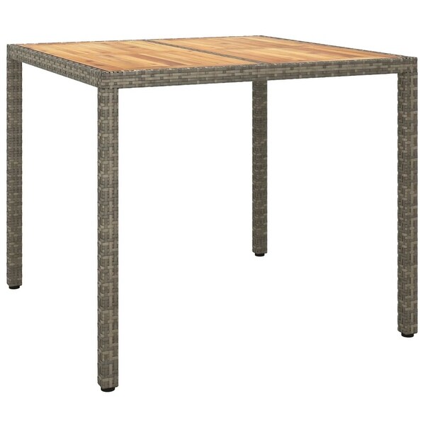 vidaXL Solid Wood Acacia Patio Table Desk Furniture Black/Gray Multi Sizes