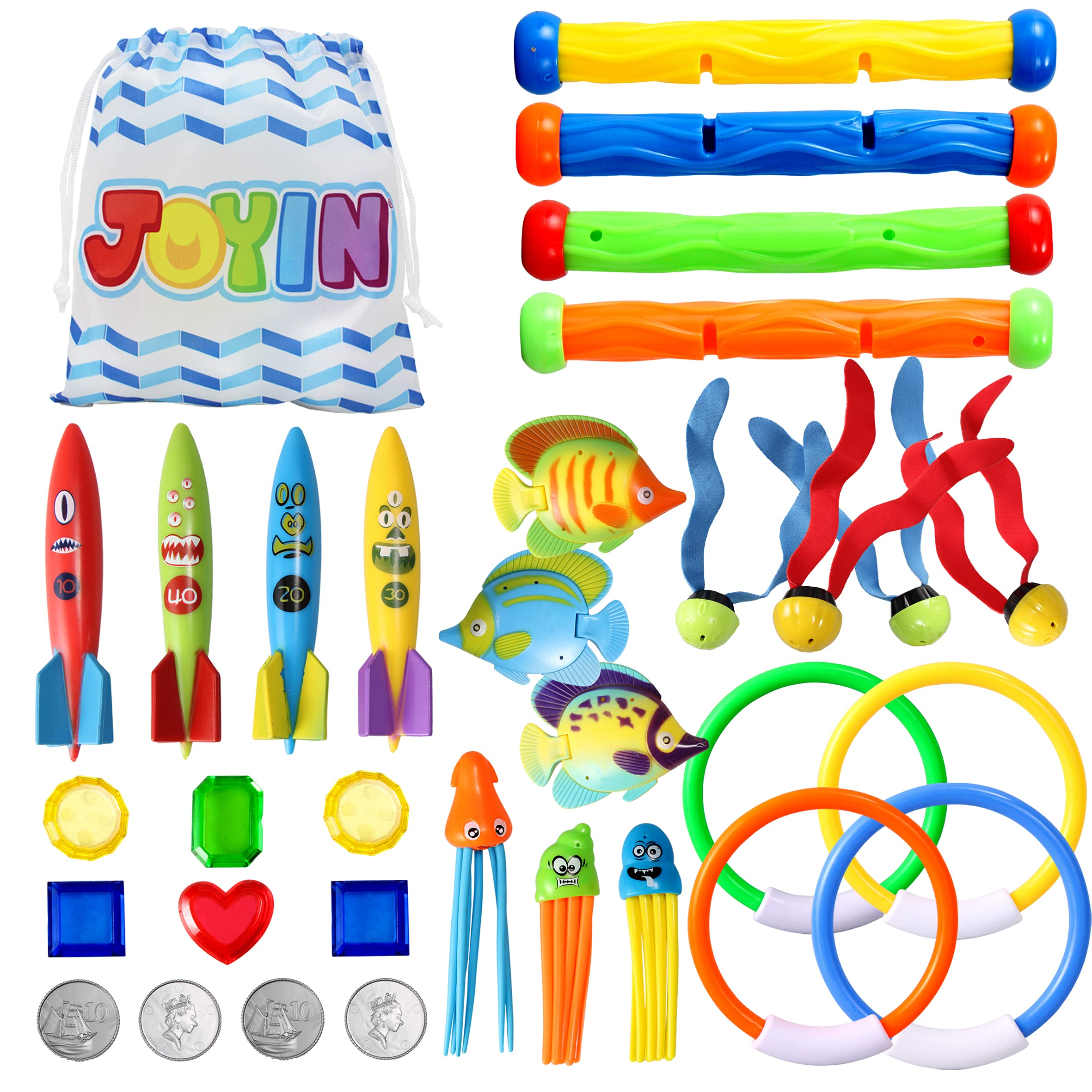 clearance sale - 32 Pcs Diving Pool Toys Set