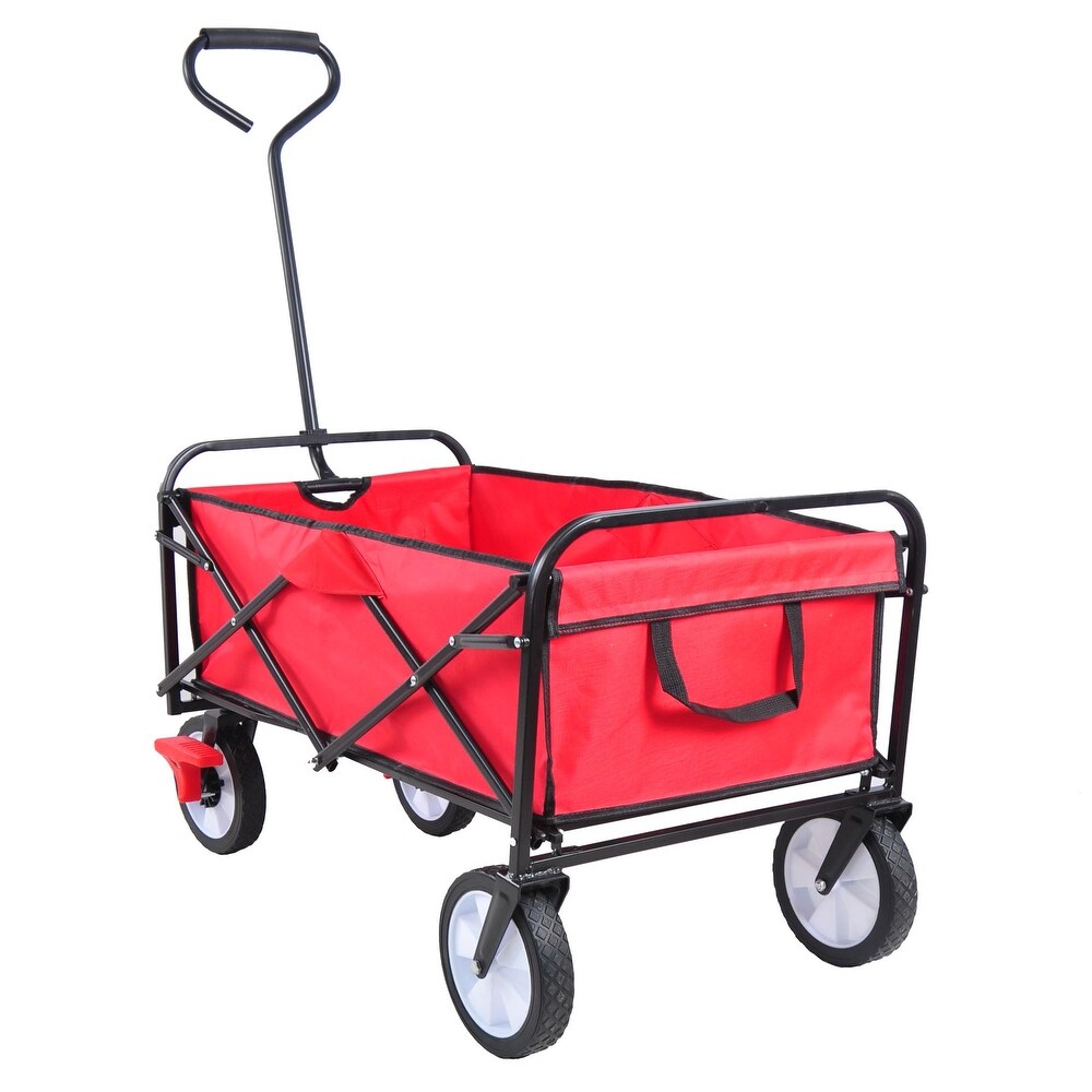 Outdoor Utility Folding Wagon Shopping Beach Cart