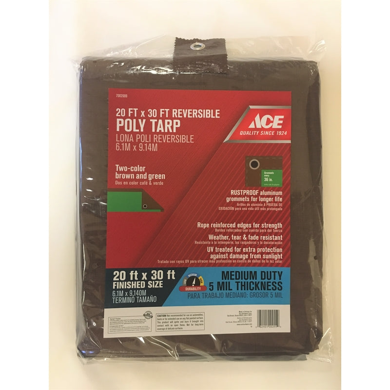 TARP POLY BRN/GRN 20X30