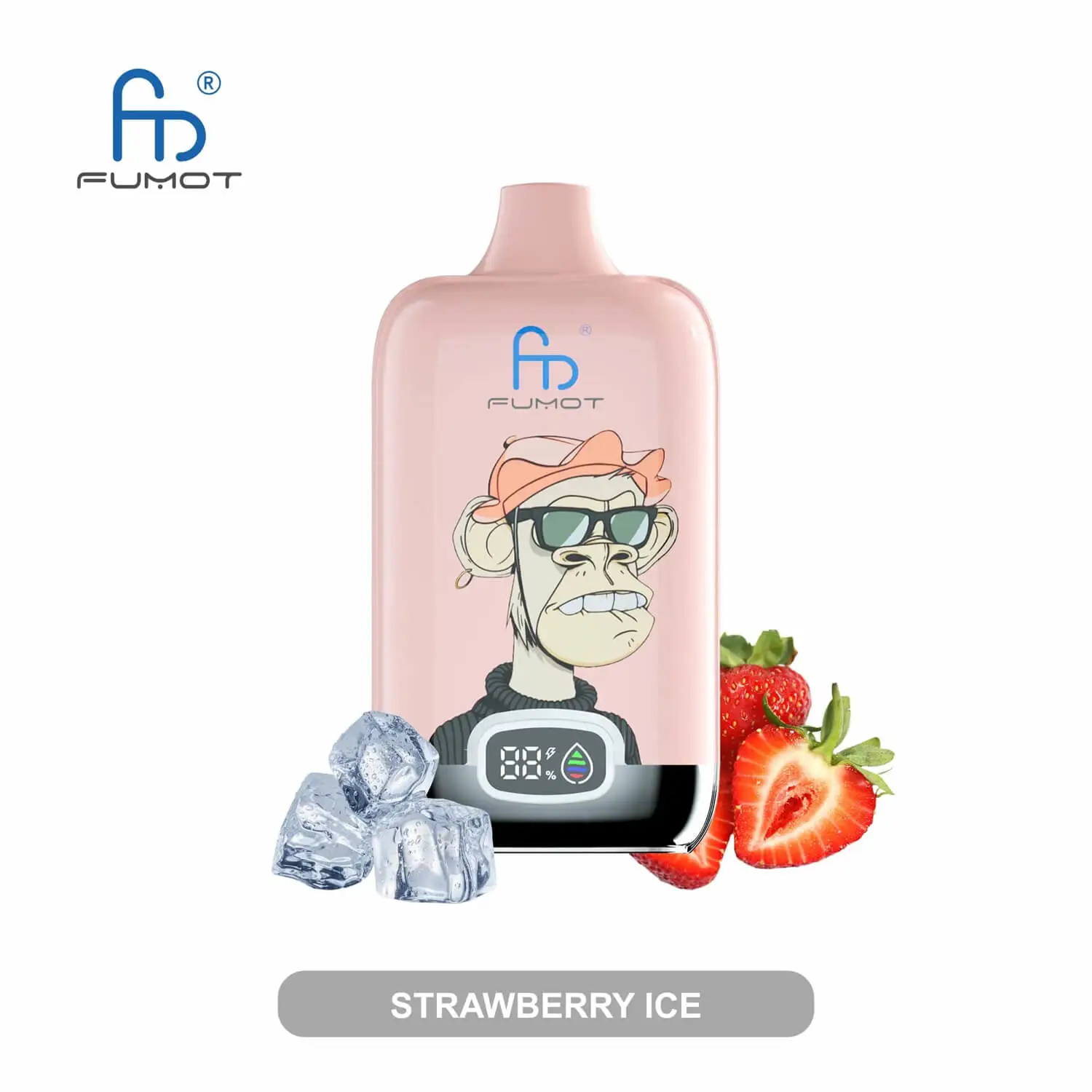 Fumot Tornado Digital Box 12000 Puffs - Strawberry Ice