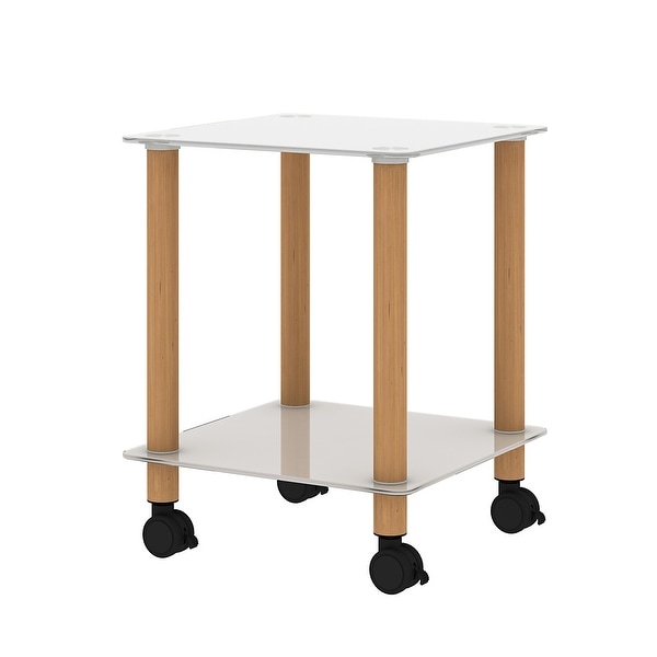 White Oak Side Table End Table Nightstand Sofa table Storage Shelf