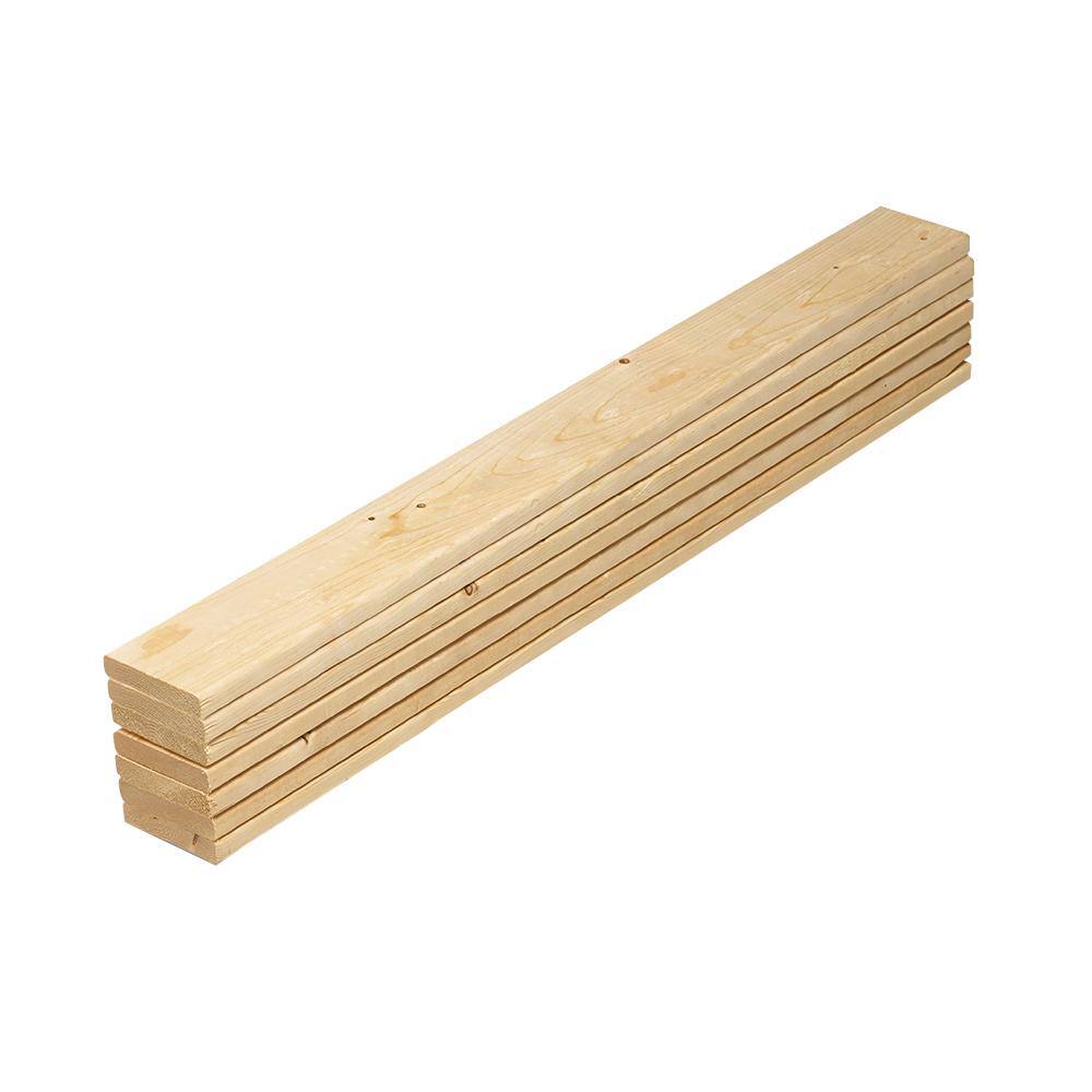 1 in. x 4 in. x 5 ft. Pine Queen Bed Slat Board (7-Pack) 231575