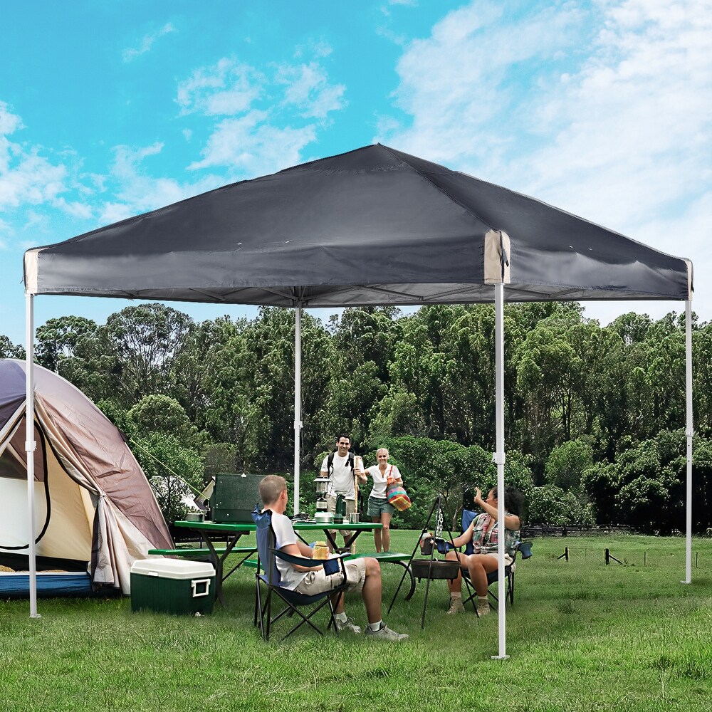 Aoodor 10 x 10 FT Pop Up Canopy Tent with Roller Bag  Portable Instant Shade Canopy for Camping  Party and Other Outdoor Events