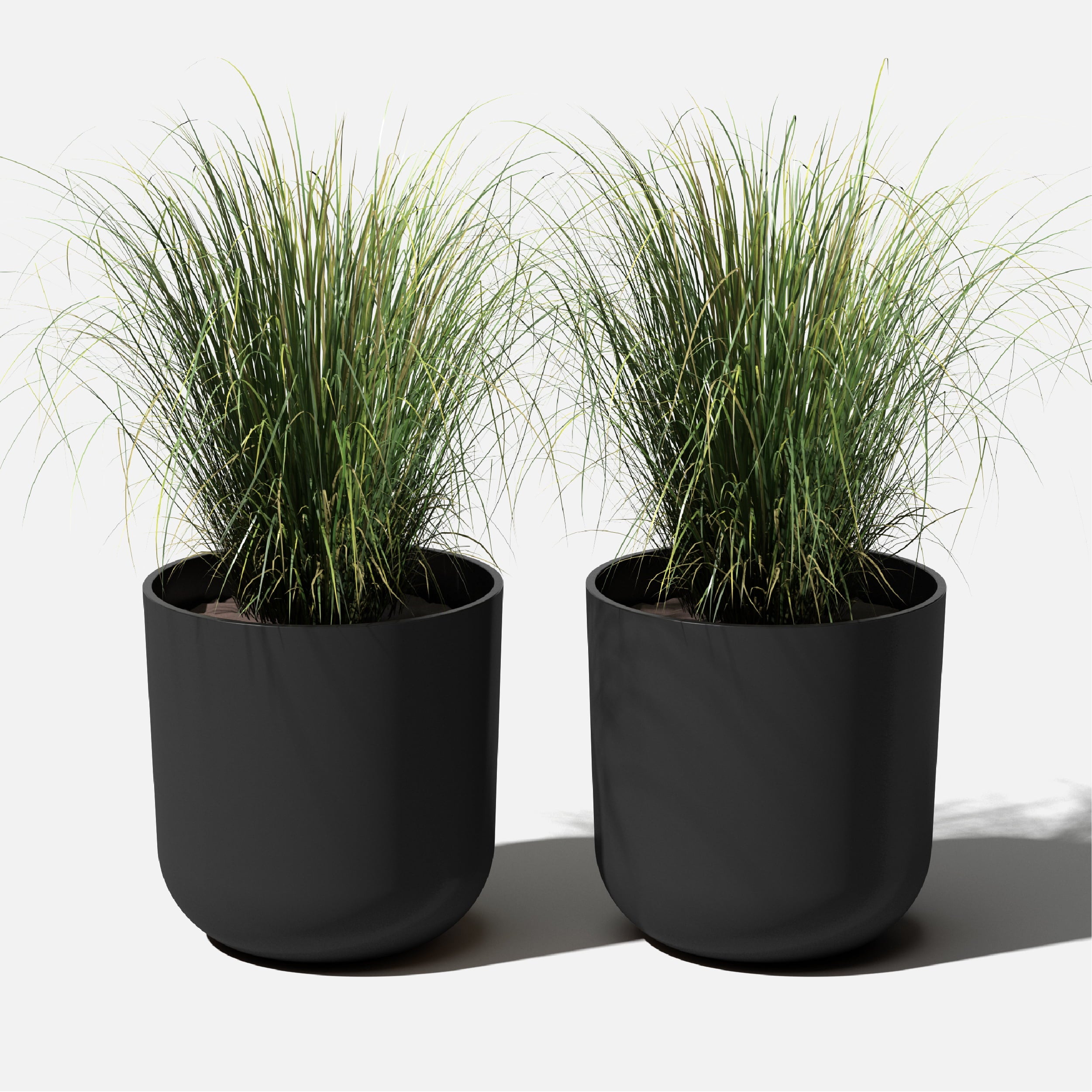 Veradek Pure Series Kona 15" Black Planter 2 Pack