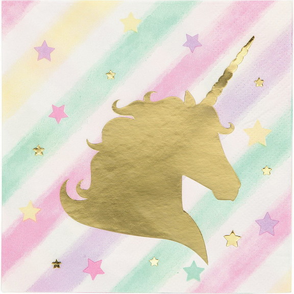 Creative Converting 268137 Unicorn Sparkle Beverag...