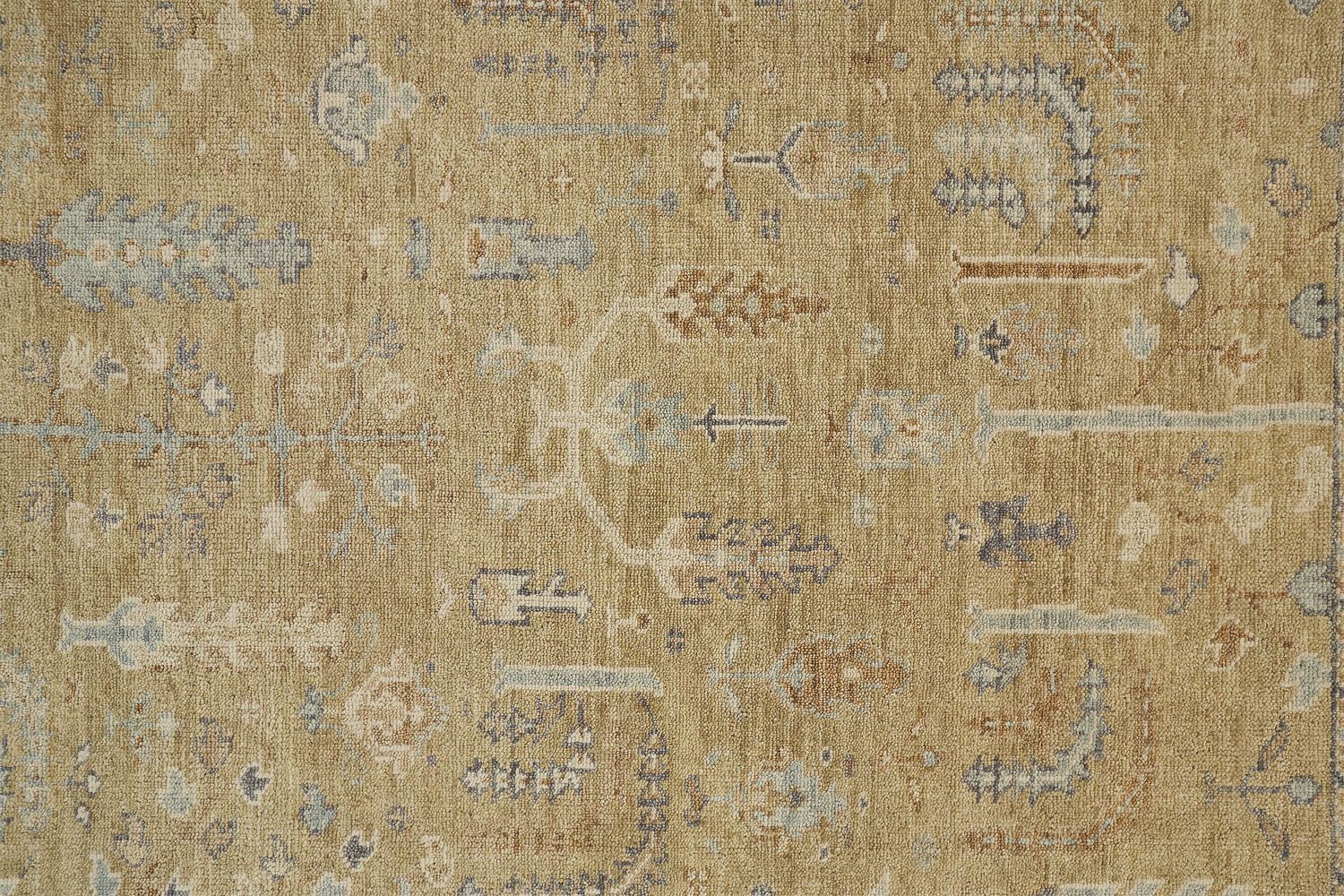 Irie Hand Knotted Gold and Gray Rug by BD Fine