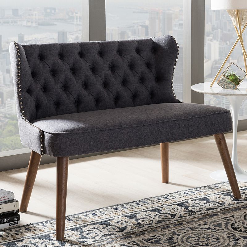 Baxton Studio Scarlett Mid-Century Modern Loveseat