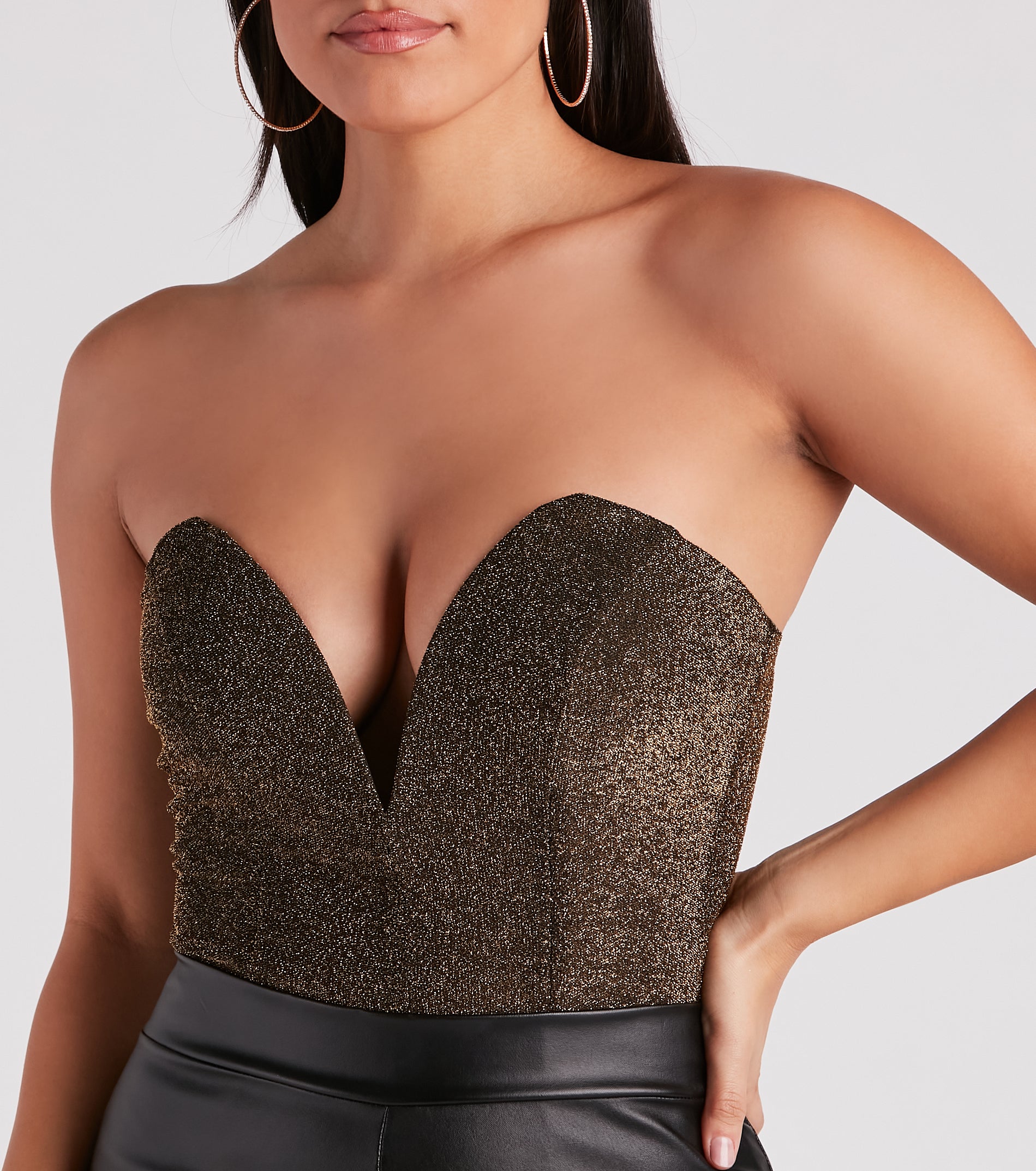 Gimme The Shine Strapless Bodysuit