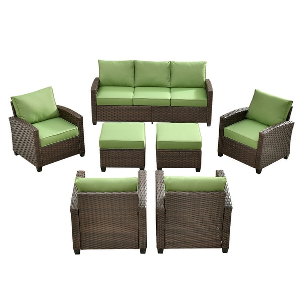 XIZZI Patio Rattan Wicker Furniture Conversation Set