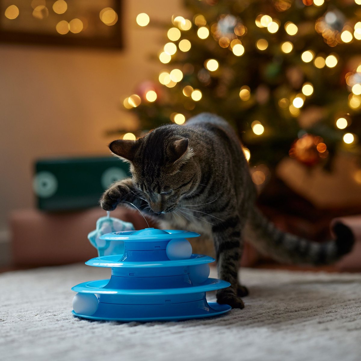 Frisco Winter Blue Cat Tracks Cat Toy with Catnip