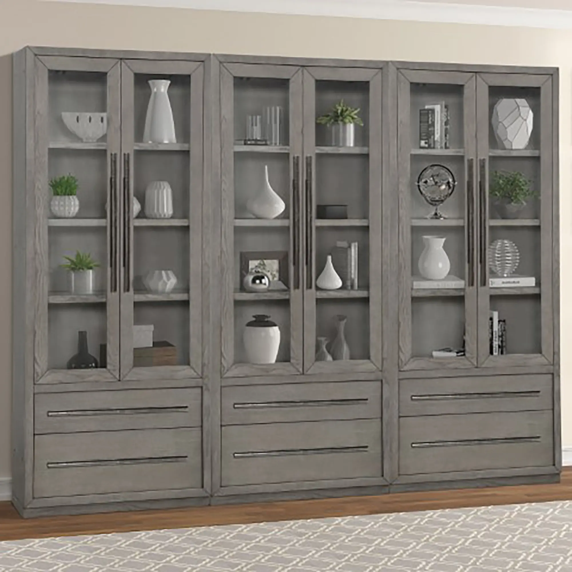 Pure Modern Gray Curio Cabinet