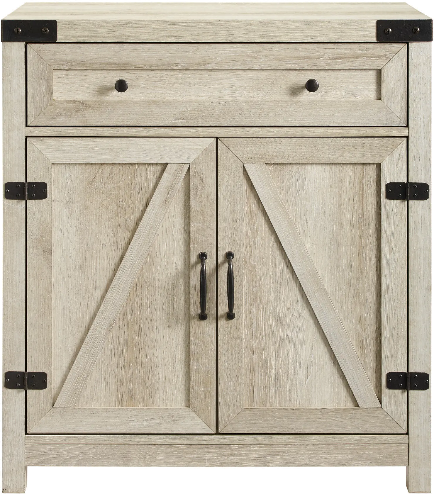 Towne White Oak Farmhouse Accent Cabinet - Walker Edison