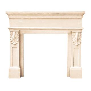 Historic Mantels Designer Series Paris 47 in. x 53 in. Cast Stone Mantel DP11002