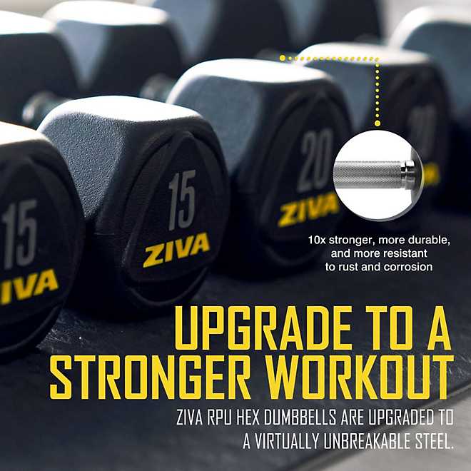 ZIVA Hexagon Weight Lifting Dumbbell Pair