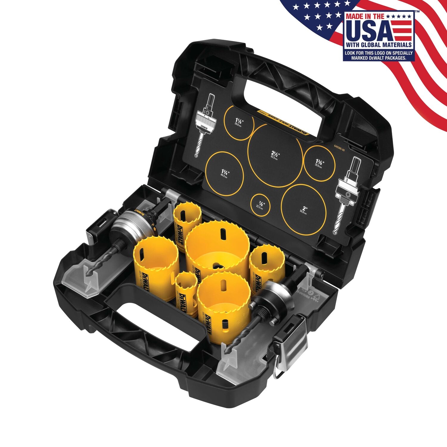 DeWalt Assorted in. Bi-Metal Electrician\u0027s Hole Saw Kit 9 pc