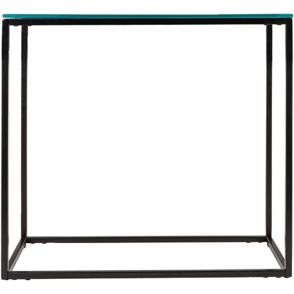 Cumo Modern Rectangular Mixed Material Frame End Table - 24