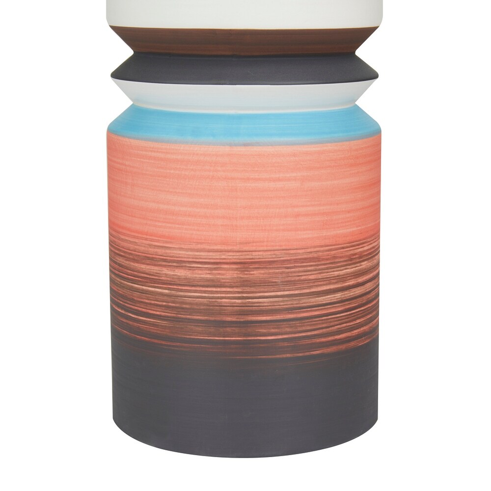 Multi Colored Ceramic Modern Vase (Set of 2)