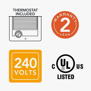 Cadet 240-volt 500-watt Com-Pak In-wall Fan-forced Replacement Electric Heater Assembly with Thermostat CS052T