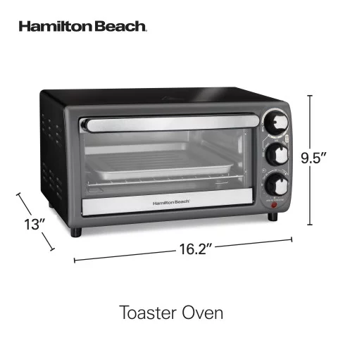 Hamilton Beach Toaster Oven In Charcoal， 31148