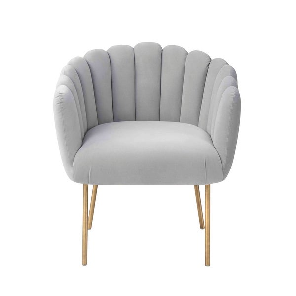 Doloris Mid-century Modern Light Velvet Upholstered Feather Side Chair