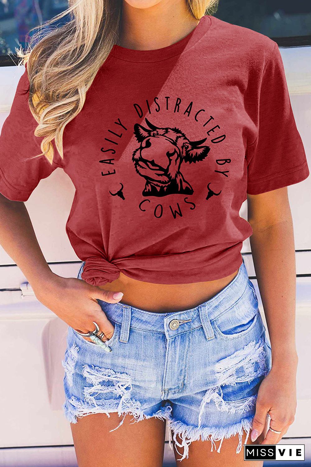 Easily Distracted By Cows Graphic Tee