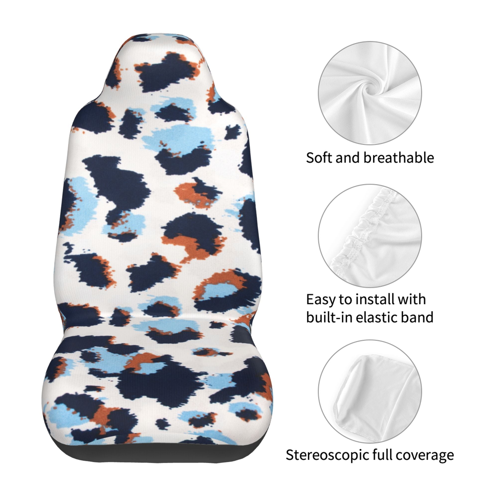 ZICANCN Car Seat Cover Watercolor Abstract Pattern Car Front Seat Covers Protectors ， Automotive Seat Covers for Cars Trucks Suv