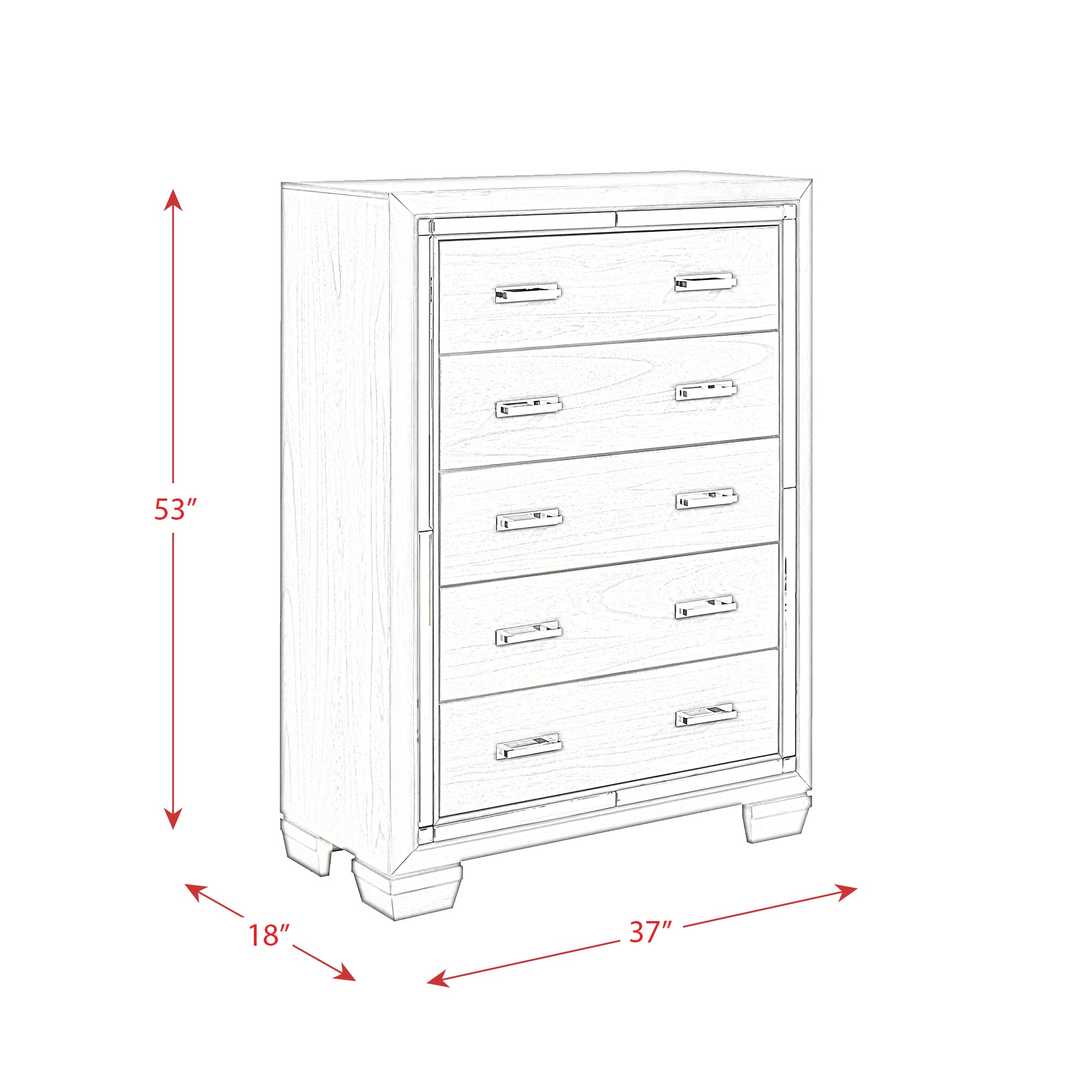 Picket House Furnishings Kenzie 5-Drawer Chest