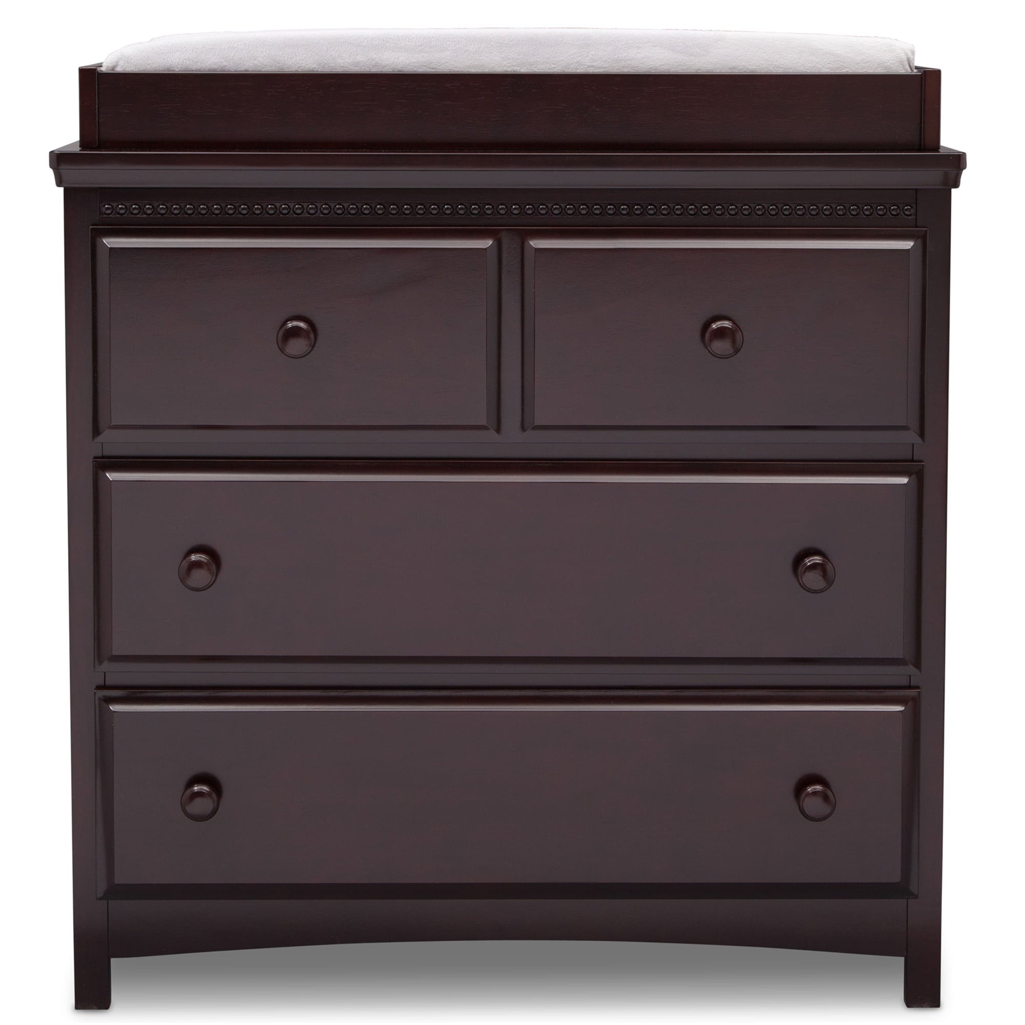 Delta Children Waverly 3 Drawer Dresser with Changing Top, Dark Chocolate