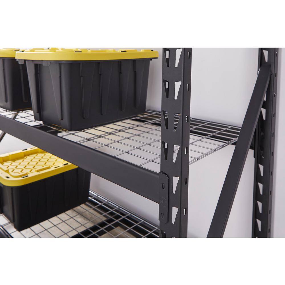 HDX 17 Gal. Flip Top Storage Tote in Black and Yellow 206151