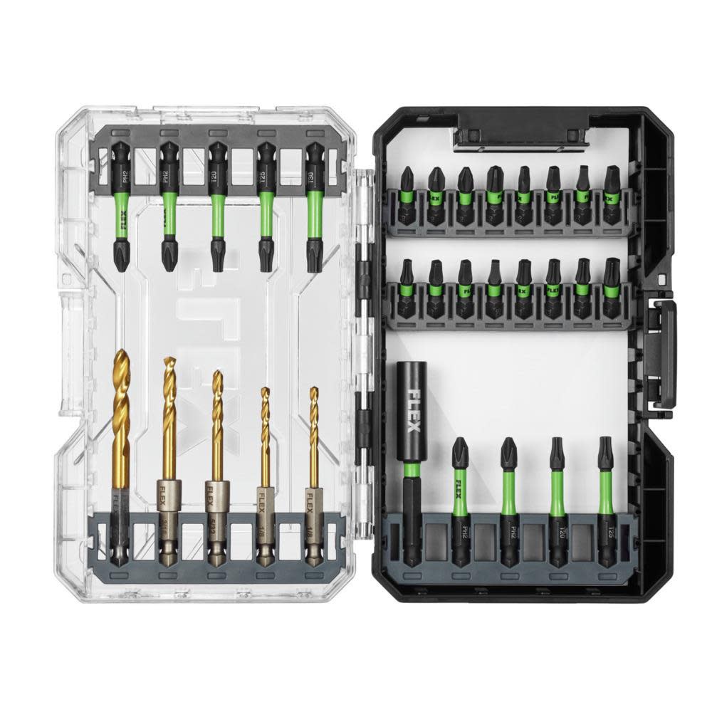 31 Pc. Impact Drill And Drive Bit Set ;