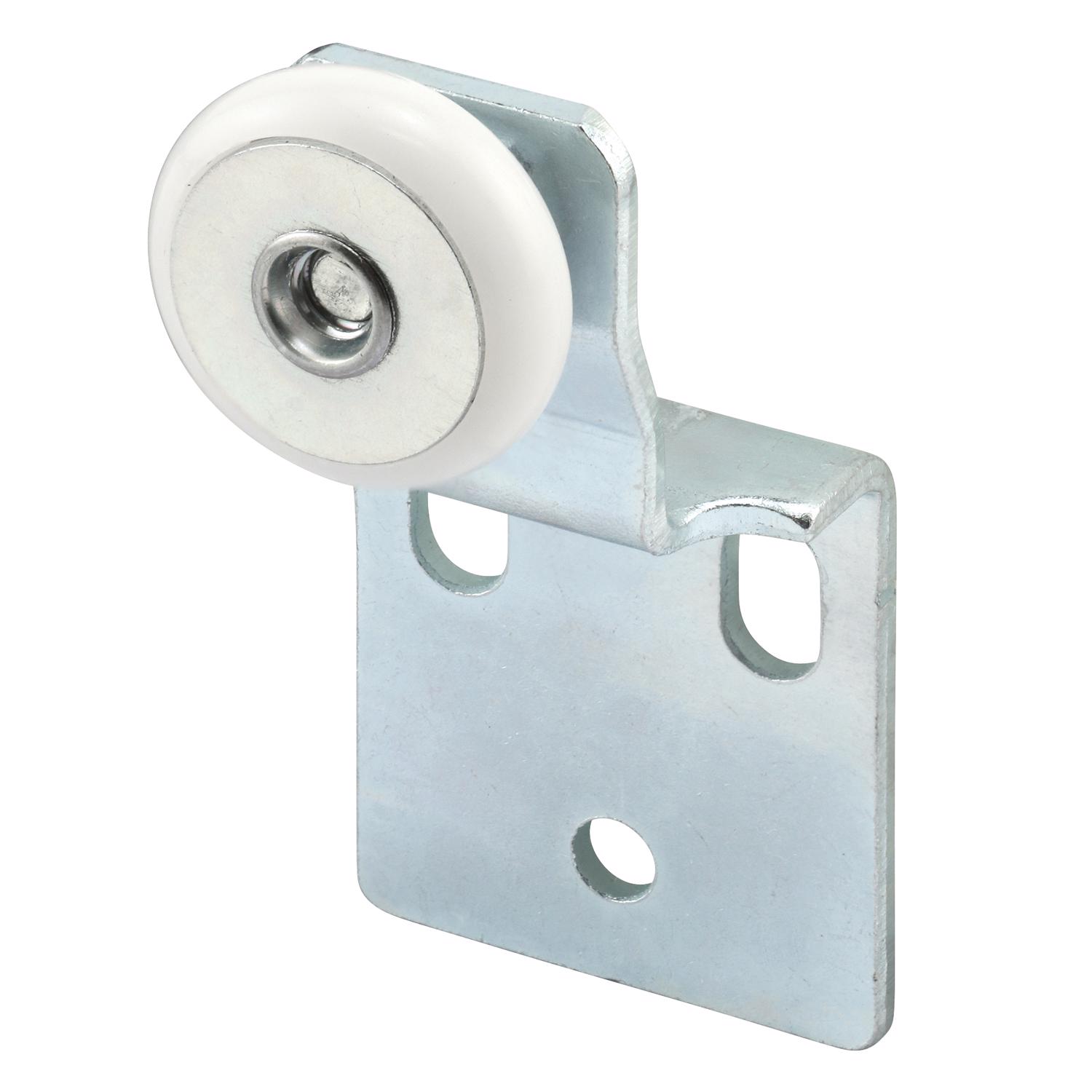 Prime-Line 3/4 in. D X 1/4 in. L Mill Plastic/Steel Door Roller Bracket 2 pk