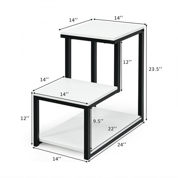 3-Tier Sofa Side Table Night Stand - 24