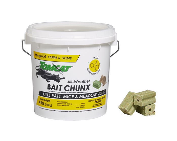 Tomcat All-Weather Bait Chunx， 4 lb. Pail - 32444